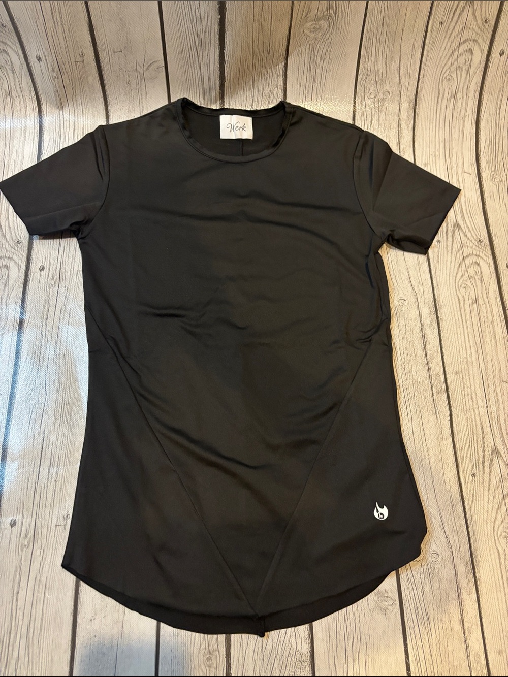 Werk size YXL Black Short Sleeve Lightweight Performance Tee